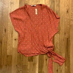 Madewell polka dot crossover top